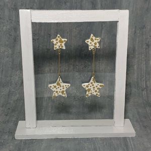 Handmade Clay Star Earrings